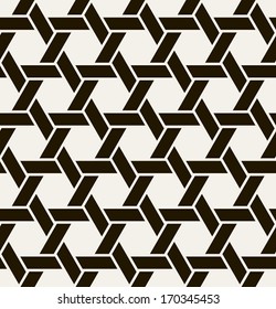 Seamless pattern. Modern stylish texture. Repeating abstract background with intertwined lines. Stylish monochrome grid