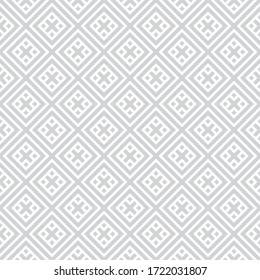 Seamless pattern. Modern stylish texture. Regularly repeating geometrical tiles with crosses, rhombuses. Vector element of graphical design