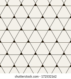 Seamless pattern. Modern stylish texture. Repeating abstract background with triangles. Stylish black grid