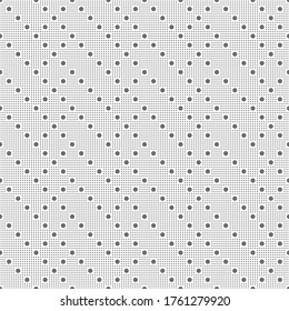 Seamless pattern. Modern stylish texture. Regularly repeating small dotted zigzag shapes, rhombuses, rectangles. Abstract geometrical background. Vector element of graphical design