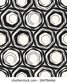 Seamless pattern. Modern stylish texture. Repeating abstract background with delicate hexagons