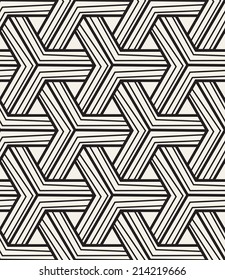 Seamless pattern. Modern stylish texture. Repeating abstract background with intertwined lines. Stylish monochrome grid