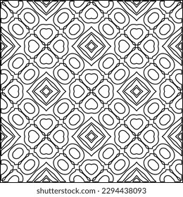  Seamless pattern. Modern stylish texture. Composition from regularly repeating geometrical element. Black and white pattern for web page, textures, card, poster, fabric, textile.