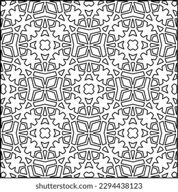  Seamless pattern. Modern stylish texture. Composition from regularly repeating geometrical element. Black and white pattern for web page, textures, card, poster, fabric, textile.
