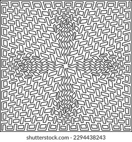  Seamless pattern. Modern stylish texture. Composition from regularly repeating geometrical element. Black and white pattern for web page, textures, card, poster, fabric, textile.