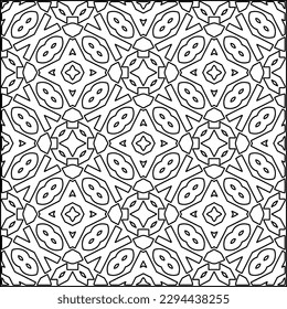  Seamless pattern. Modern stylish texture. Composition from regularly repeating geometrical element. Black and white pattern for web page, textures, card, poster, fabric, textile.