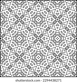 Seamless pattern. Modern stylish texture. Composition from regularly repeating geometrical element. Black and white pattern for web page, textures, card, poster, fabric, textile.