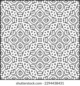  Seamless pattern. Modern stylish texture. Composition from regularly repeating geometrical element. Black and white pattern for web page, textures, card, poster, fabric, textile.
