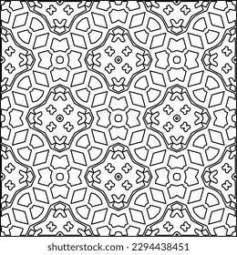  Seamless pattern. Modern stylish texture. Composition from regularly repeating geometrical element. Black and white pattern for web page, textures, card, poster, fabric, textile.