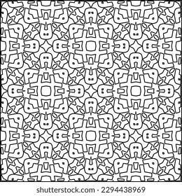  Seamless pattern. Modern stylish texture. Composition from regularly repeating geometrical element. Black and white pattern for web page, textures, card, poster, fabric, textile.