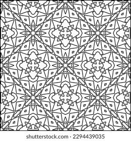  Seamless pattern. Modern stylish texture. Composition from regularly repeating geometrical element. Black and white pattern for web page, textures, card, poster, fabric, textile.