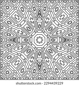  Seamless pattern. Modern stylish texture. Composition from regularly repeating geometrical element. Black and white pattern for web page, textures, card, poster, fabric, textile.