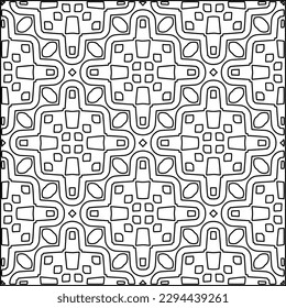  Seamless pattern. Modern stylish texture. Composition from regularly repeating geometrical element. Black and white pattern for web page, textures, card, poster, fabric, textile.