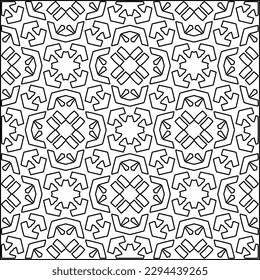  Seamless pattern. Modern stylish texture. Composition from regularly repeating geometrical element. Black and white pattern for web page, textures, card, poster, fabric, textile.