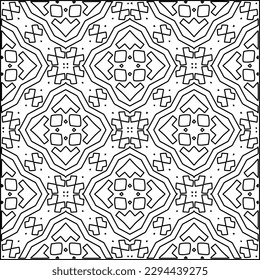  Seamless pattern. Modern stylish texture. Composition from regularly repeating geometrical element. Black and white pattern for web page, textures, card, poster, fabric, textile.