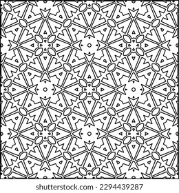  Seamless pattern. Modern stylish texture. Composition from regularly repeating geometrical element. Black and white pattern for web page, textures, card, poster, fabric, textile.
