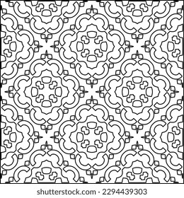  Seamless pattern. Modern stylish texture. Composition from regularly repeating geometrical element. Black and white pattern for web page, textures, card, poster, fabric, textile.
