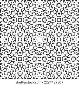 Seamless pattern. Modern stylish texture. Composition from regularly repeating geometrical element. Black and white pattern for web page, textures, card, poster, fabric, textile.