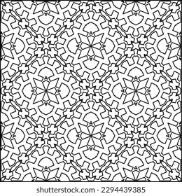  Seamless pattern. Modern stylish texture. Composition from regularly repeating geometrical element. Black and white pattern for web page, textures, card, poster, fabric, textile.