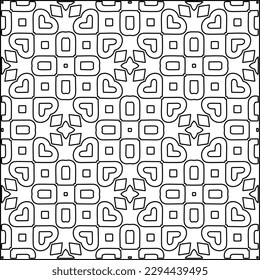  Seamless pattern. Modern stylish texture. Composition from regularly repeating geometrical element. Black and white pattern for web page, textures, card, poster, fabric, textile.