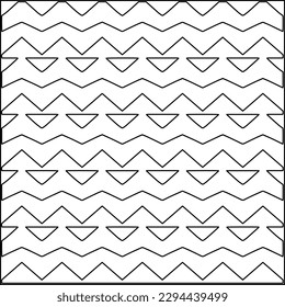  Seamless pattern. Modern stylish texture. Composition from regularly repeating geometrical element. Black and white pattern for web page, textures, card, poster, fabric, textile.