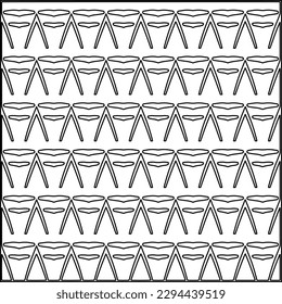  Seamless pattern. Modern stylish texture. Composition from regularly repeating geometrical element. Black and white pattern for web page, textures, card, poster, fabric, textile.