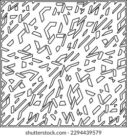  Seamless pattern. Modern stylish texture. Composition from regularly repeating geometrical element. Black and white pattern for web page, textures, card, poster, fabric, textile.