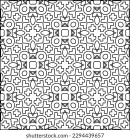  Seamless pattern. Modern stylish texture. Composition from regularly repeating geometrical element. Black and white pattern for web page, textures, card, poster, fabric, textile.