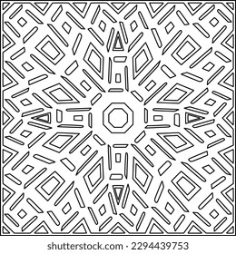  Seamless pattern. Modern stylish texture. Composition from regularly repeating geometrical element. Black and white pattern for web page, textures, card, poster, fabric, textile.
