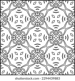  Seamless pattern. Modern stylish texture. Composition from regularly repeating geometrical element. Black and white pattern for web page, textures, card, poster, fabric, textile.