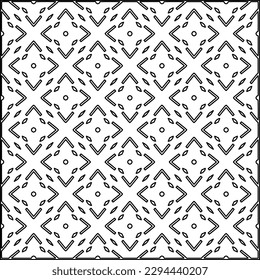  Seamless pattern. Modern stylish texture. Composition from regularly repeating geometrical element. Black and white pattern for web page, textures, card, poster, fabric, textile.