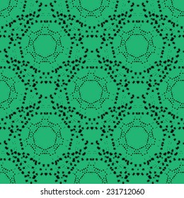 Seamless pattern. Modern stylish texture. Repeating geometric circles with stars. Chaotic circles