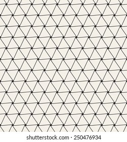 Seamless pattern. Modern stylish texture. Repeating abstract background with rotated triangles. Simple black grid