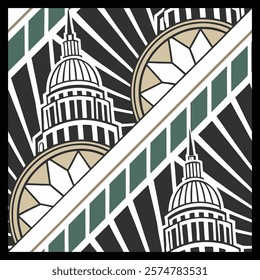 Seamless pattern. Modern stylish texture. Regularly repeating geometrical rhombuses. Vector element of graphic design. Seamless vertical striped pattern background suitable for fashion textiles, graph
