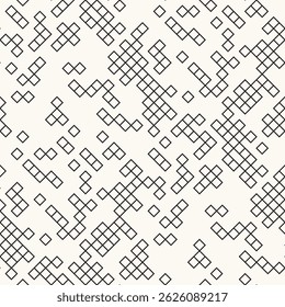 Seamless pattern. Modern stylish texture. Endless abstract background with different sizes of squares or rhombuses.