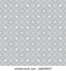 Seamless pattern. Modern stylish texture with repeating geometrical shapes. Rhombuses, ovals, dots, circles, ellipses. Monochrome. Backdrop. Web. Vector illustration for your design