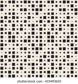 Seamless pattern. Modern stylish texture. Endless abstract background with different sizes of squares.