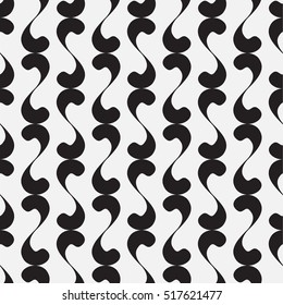 Seamless pattern. Modern stylish texture. Repeating abstract background with triangular yin yang. Stylish black grid