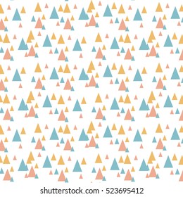 Seamless pattern. Modern stylish texture. Geometrical elements. Hand-drawn triangular trees. Goods for wrapping paper