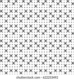 Seamless pattern. Modern stylish texture. Regularly repeating classical geometric ornament with rhombuses and dots. Wrapping paper. Vector element of graphical design