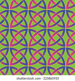 seamless pattern with modern variant of traditional celtic ornament