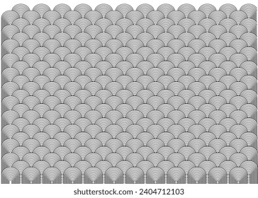 Seamless pattern Modern Wave chinese and  Japanese style. Black and white oriental background.