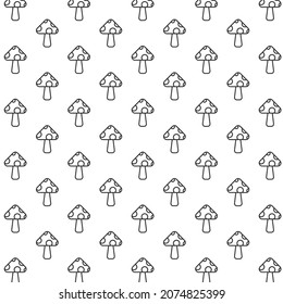 Seamless pattern of mold in white background with mini doodle (icon). Vector Illustration