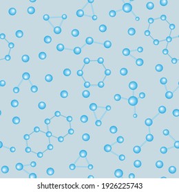 Patrón sin brillo con estructura molecular de fondo químico abstracto. Ilustración del vector