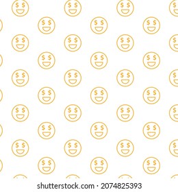 Seamless pattern of money-oriented in white background with mini doodle (icon). Vector Illustration