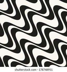 Seamless pattern. Monochrome abstract striped texture. Vector swatch with diagonal direction.