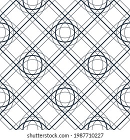 Seamless pattern with monochrome abstract pattern. Vector illustration.