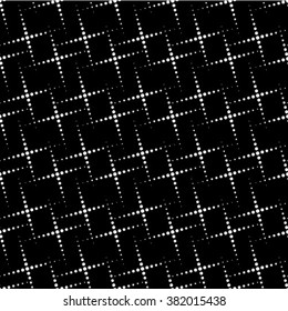 Seamless pattern. Monochrome. Backdrop. Web. Vector illustration. Vintage geometric texture with repeated dots of different sizes.