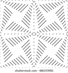Seamless pattern. Monochrome. Backdrop. Web. Vector illustration. Vintage geometric texture with repeated dots.