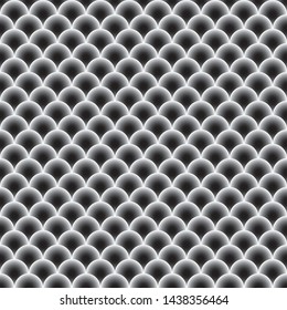 Seamless pattern in monochrome. Black and white with gradient effect.
